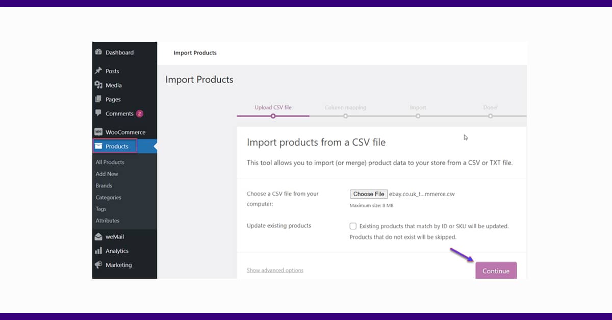 Now-lets-import-the-file-into-WooCommerce