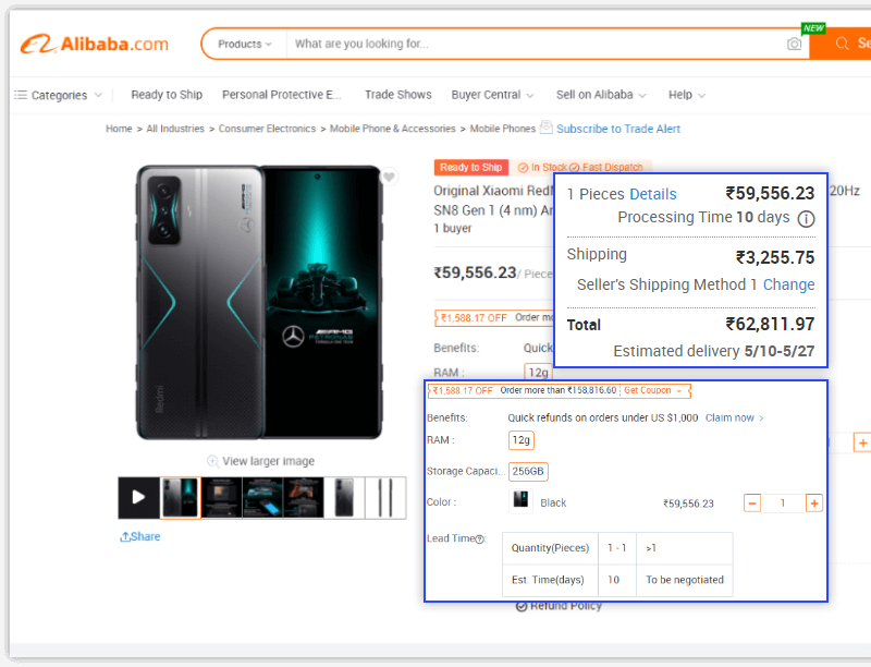 Scraping Product Prices, Images, Data, etc. from Alibaba