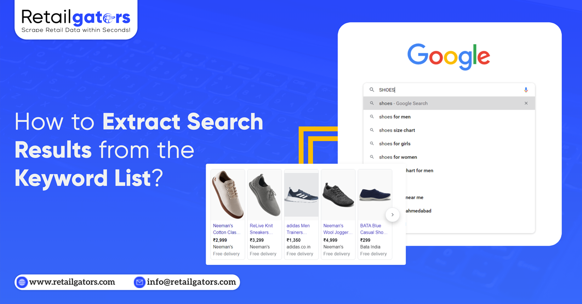 Extract Search Results from the Keyword List