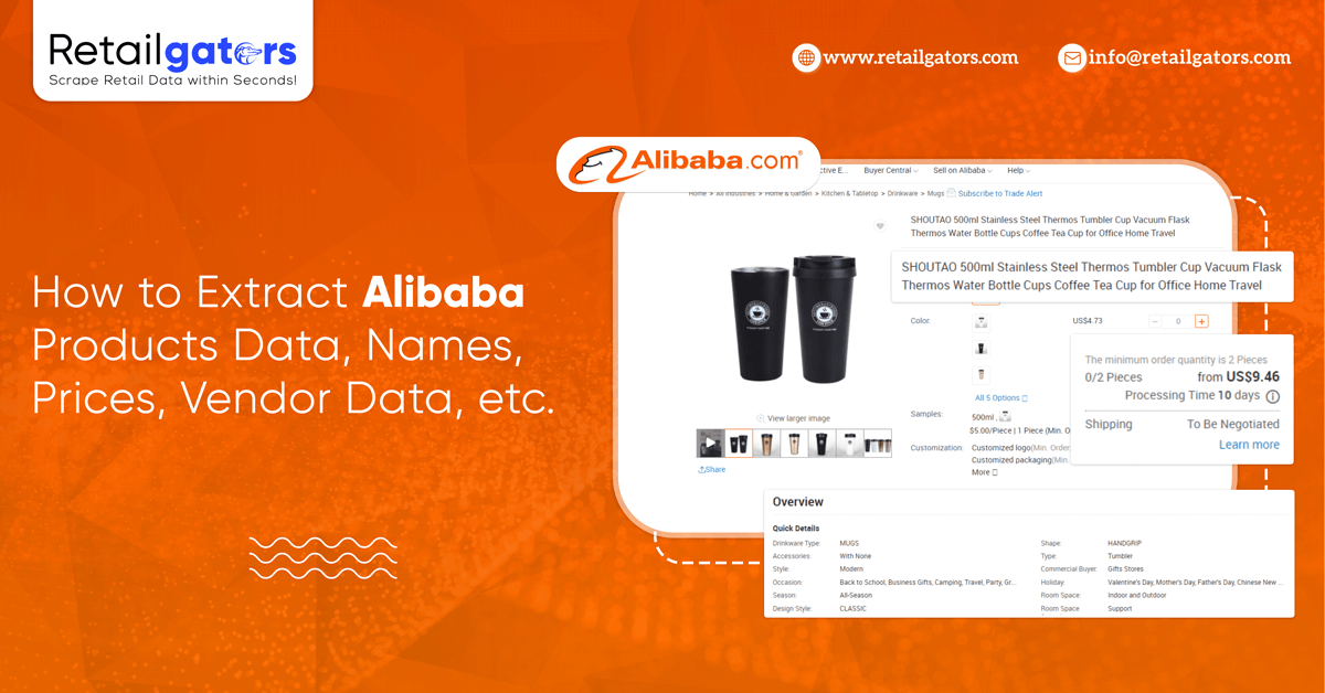 Extract Alibaba Products Data