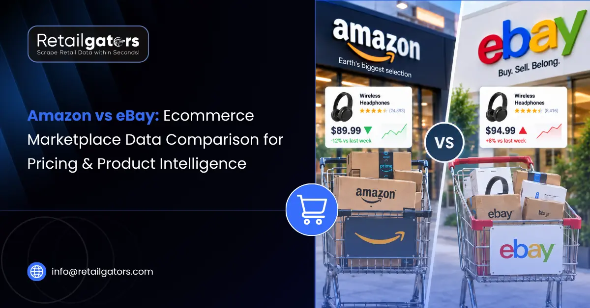 Amazon vs eBay Ecommerce Marketplace Data Comparison for Pricing & Product Intelligence