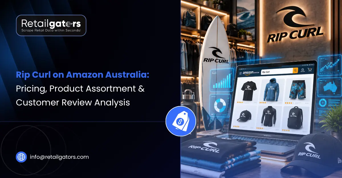 Rip Curl on Amazon Australia Pricing, Product Assortment & Customer Review Analysis